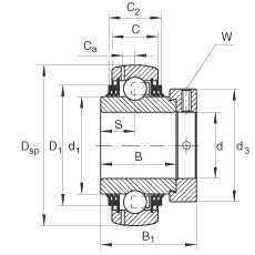 Bearing GE80-KTT-B INA