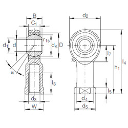 Bearing GIKR 8 PB INA