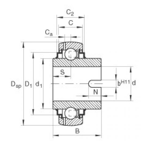 Bearing GLE20-KRR-B INA #1 image