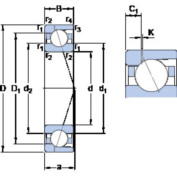 Bearing 7040 CD/P4AH1 SKF #1 image