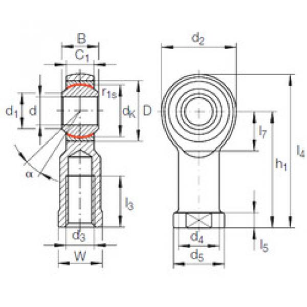 Bearing GIKFL 16 PW INA #1 image